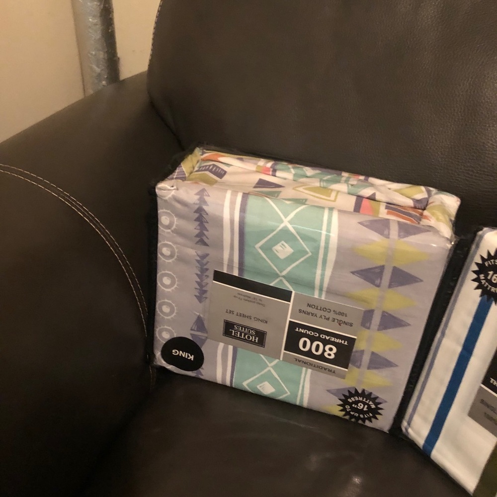 King size sheet set 100% cotton multicolors